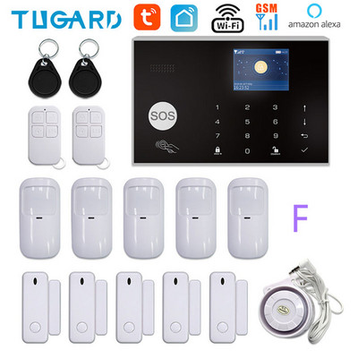 TUGARD G30 Tuya WiFi GSM kućni sigurnosni alarmni sustav 433MHz bežični protuprovalni alarmni komplet radi s Alexa Google APP daljinskim upravljačem