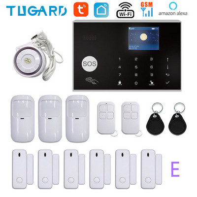 TUGARD G30 Tuya WiFi GSM kućni sigurnosni alarmni sustav 433MHz bežični protuprovalni alarmni komplet radi s Alexa Google APP daljinskim upravljačem