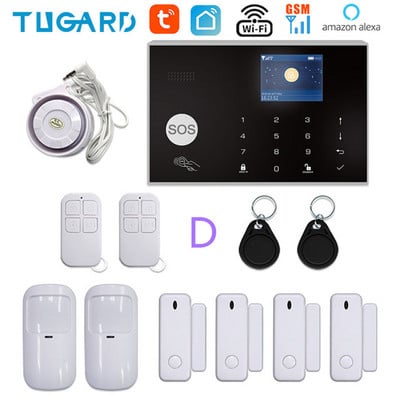 TUGARD G30 Tuya WiFi GSM kućni sigurnosni alarmni sustav 433MHz bežični protuprovalni alarmni komplet radi s Alexa Google APP daljinskim upravljačem
