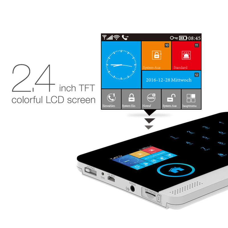 PG-103 Mājas drošības signalizācijas sistēma Wifi GSM signalizācija domofona tālvadības pults Automātiskā zvanīšana 433MHz detektori IOS Android Tuya APP Control