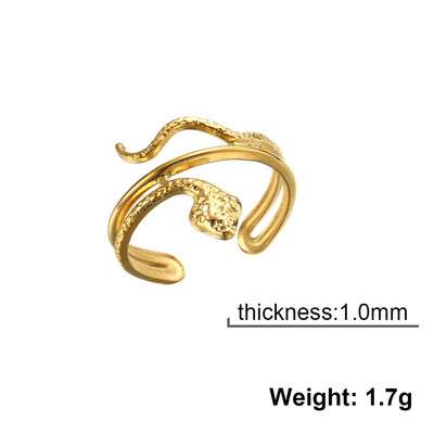 Skyrim Hadí prsteň pre ženy mužov Punk Serpent z nehrdzavejúcej ocele zlaté prstene na prst 2023 módne šperky párty darček veľkoobchod