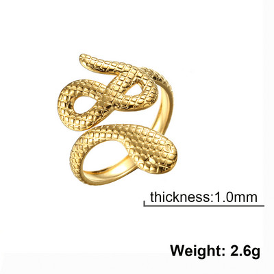 Skyrim Hadí prsteň pre ženy mužov Punk Serpent z nehrdzavejúcej ocele zlaté prstene na prst 2023 módne šperky párty darček veľkoobchod