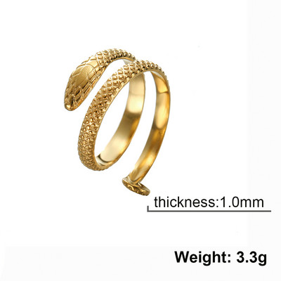 Skyrim Hadí prsteň pre ženy mužov Punk Serpent z nehrdzavejúcej ocele zlaté prstene na prst 2023 módne šperky párty darček veľkoobchod