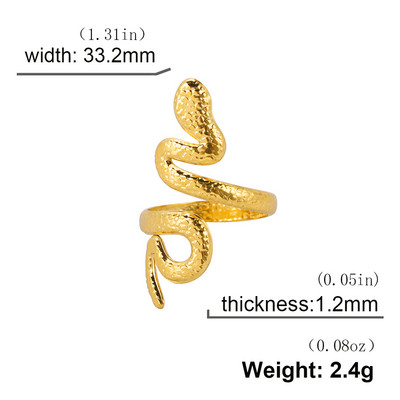 Skyrim Hadí prsteň pre ženy mužov Punk Serpent z nehrdzavejúcej ocele zlaté prstene na prst 2023 módne šperky párty darček veľkoobchod