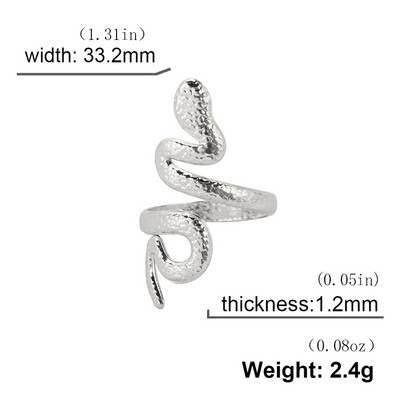 Skyrim Hadí prsteň pre ženy mužov Punk Serpent z nehrdzavejúcej ocele zlaté prstene na prst 2023 módne šperky párty darček veľkoobchod