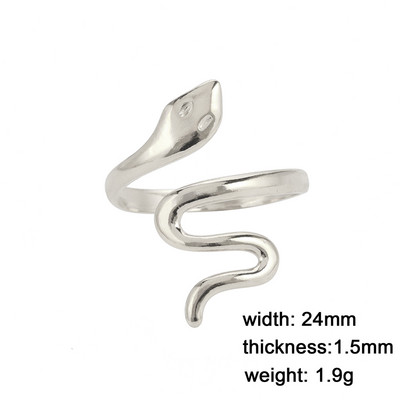 Skyrim Hadí prsteň pre ženy mužov Punk Serpent z nehrdzavejúcej ocele zlaté prstene na prst 2023 módne šperky párty darček veľkoobchod