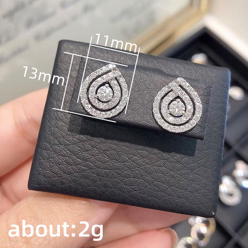 Huitan luxus kristály cirkon fülbevaló női fülszúrás Exquisite női kiegészítők temperamentum divat ékszerek