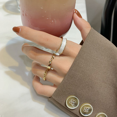 15kom/komplet Lotosov cvijet, crni kamenčić, gotički estetski vintage starinski srebrni setovi prstenja za žene, muškarce, prstenje, nakit