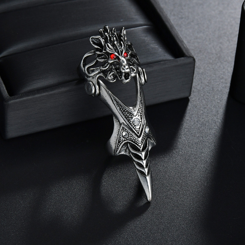 Nou Unisex Gotic Punk Dragon Skull Joint Knuckle Full Finger Gheare Inel Bijuterii Declarație Party Club Charm Inele Knuckle Bijuterii