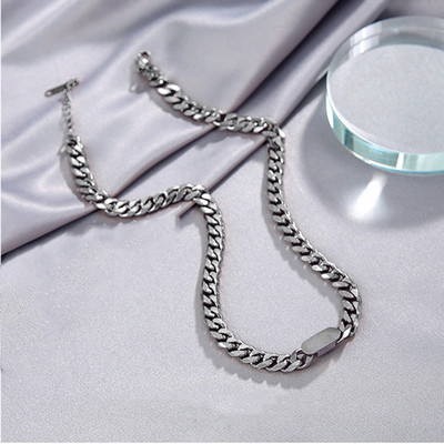 Colier cu lanț cubanez DIEYURO din oțel inoxidabil 316L cu cusături rotunde, design de modă pentru femei, pentru petrecere punk, de vânzare fierbinte, decorare bijuterii