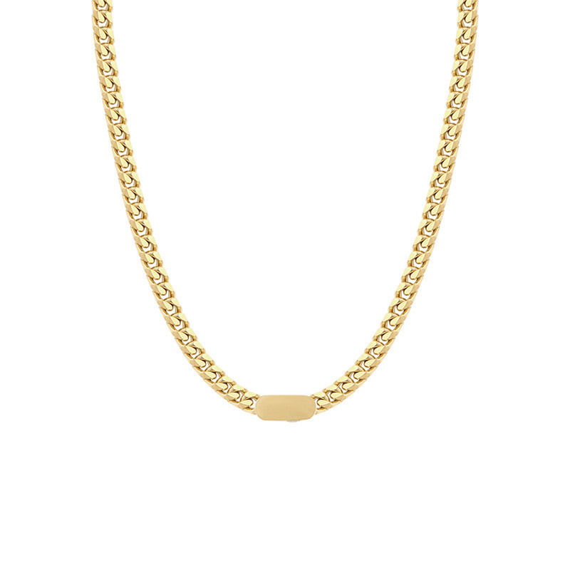 Colier cu lanț cubanez DIEYURO din oțel inoxidabil 316L cu cusături rotunde, design de modă pentru femei, pentru petrecere punk, de vânzare fierbinte, decorare bijuterii