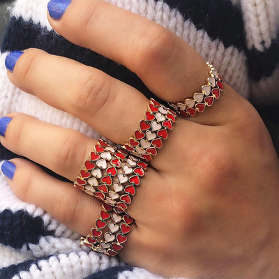 Lost Lady Heart Ring Висококачествен метален пръстен Модни модни многоцветни бижута Сватбено парти Подарък за приятелка Бижута на едро