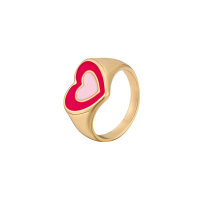 Lost Lady Heart Inel Inel de metal de calitate superioară Moda Moda Bijuterii multicolore Petrecere de nunta Prietena Prezent En-gros Bijoux