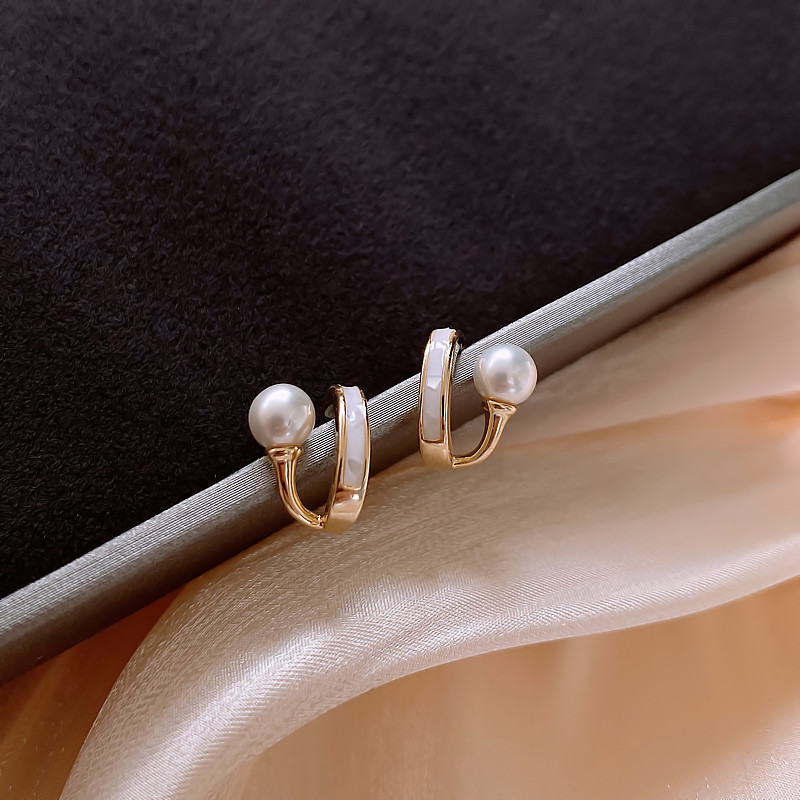 Koreai divat egyszerű és kis csepp mázas gyöngy fülbevalók finom kiegészítők nőknek karácsonyi parti lányoknak luxus ékszerek