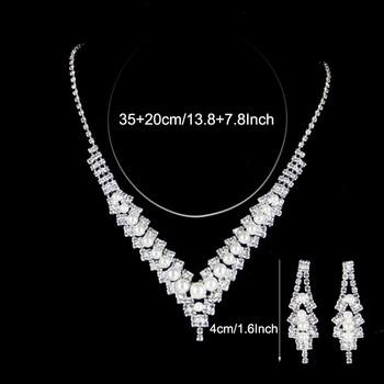 StoneFans Сватбени кристални комплекти булчински бижута Bijoux Mariage Women RED BLUE PEARL Rhinestone Булчинска огърлица Комплект бижута