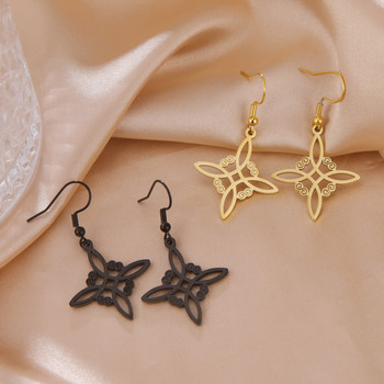 Skyrim Amulet Witch Knot Earring за жени Неръждаема стомана Witchcraft Drop Earrings Supernatural Wiccan Protection Jewelry Gift