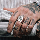 Pánsky prsteň, Sigent Rings, prsteň z nehrdzavejúcej ocele s abecedou pre mužov, darček na Deň otcov.