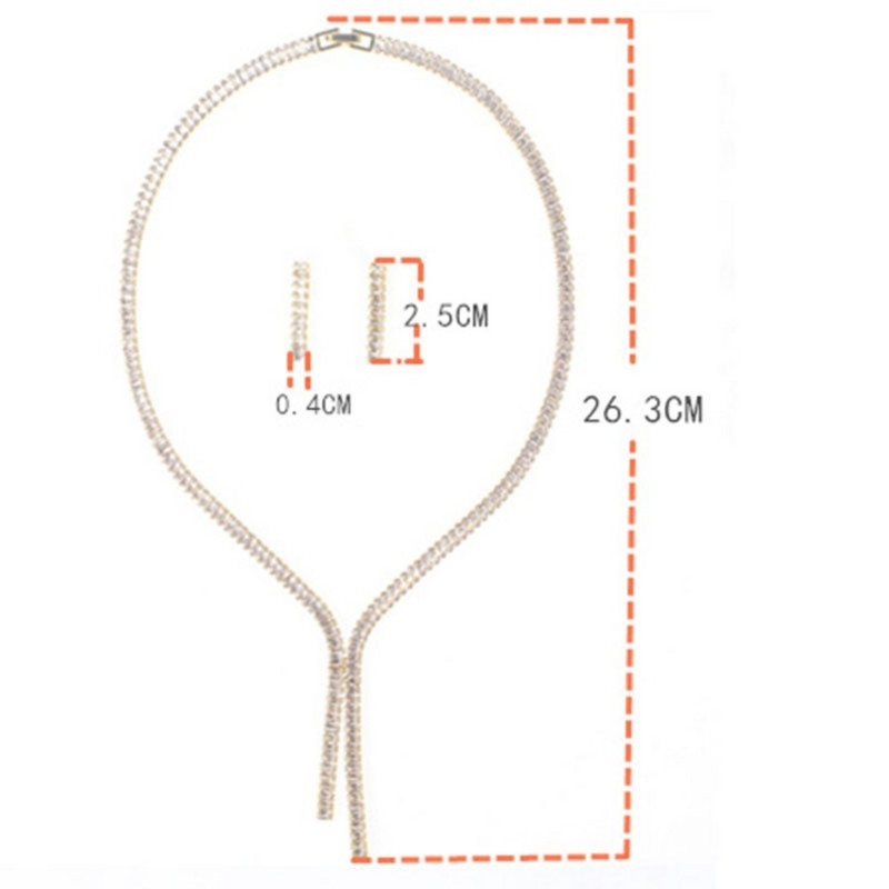 2021 Kubni cirkonij Dugačka ogrlica Setovi naušnica za mladenke Dodaci za vjenčani nakit Jolleria De Mujer De Oro za žene
