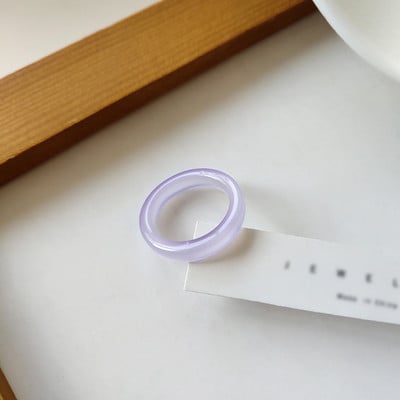 Корейски ретро пръстен с плодове с геометричен цвят Корейска версия на INS Wind Transparent Ring Момиче Пръстен с плодове в цвят бонбони