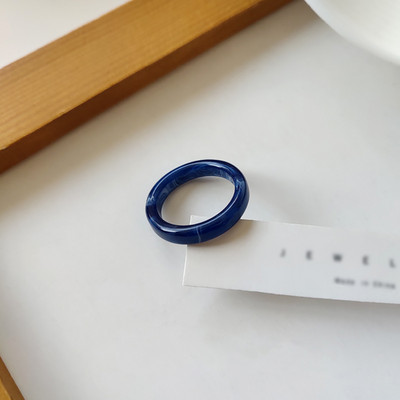 Корейски ретро пръстен с плодове с геометричен цвят Корейска версия на INS Wind Transparent Ring Момиче Пръстен с плодове в цвят бонбони