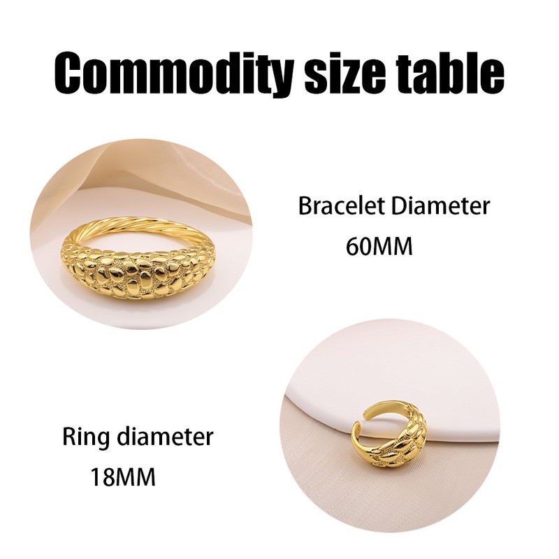 Új karkötő arany színű karkötők gyűrű díszlettervező ékszerek hölgyeknek Dubai afrikai nők ékszerek buli évfordulójára