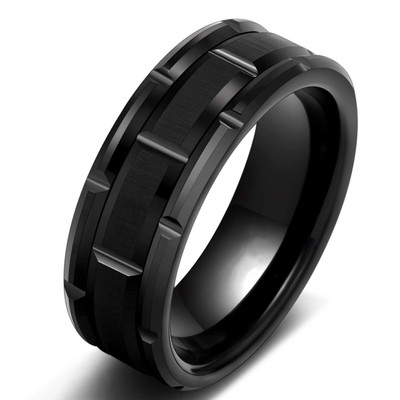 Prstenje za par za žene Žensko prstenje s crnim dijamantima Trendi muški prsten od nehrđajućeg čelika Vjenčani modni nakit za ljubavnike Darovi