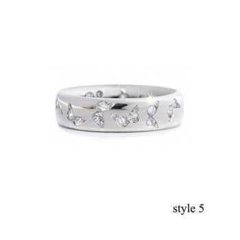 Изящни цветни пръстени с пеперуди за жени Годежен пръстен с кристални кристали Булчински подарък за годишнина от сватба Бижута Anillos