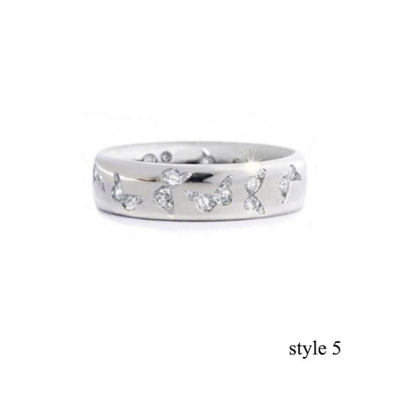 Inele fluture colorate rafinate pentru femei, inel de logodnă cu strasuri de cristal, cadou pentru aniversarea de nuntă, bijuterii Anillos