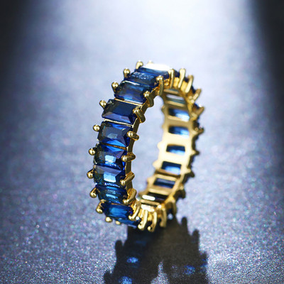 LXOEN šareni, jednostavni, luksuzni zaručnički prsten od cirkona sa srebrnim kristalnim vjenčanim prstenjem za žene, nakit za zabave