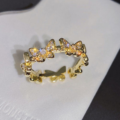 LXOEN šareni, jednostavni, luksuzni zaručnički prsten od cirkona sa srebrnim kristalnim vjenčanim prstenjem za žene, nakit za zabave