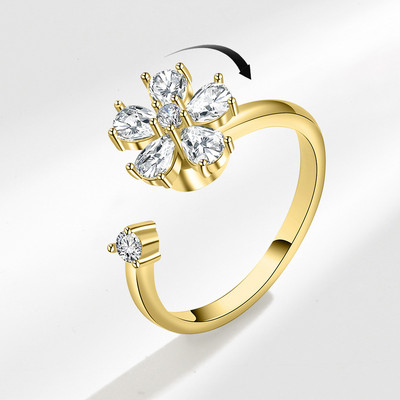 2022-es divat Butterfly Evil Eye forgó gyűrű női haladó forgó szorongásos dekompressziós gyűrű többfunkciós ékszer ajándék