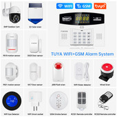 Fuers W210 DIY Tuya Pametni alarmni sustav WIFI Protuprovalni alarm Pametni kućni GSM alarmni sustav LCD zaslon u boji Sigurnosni senzor pokreta