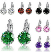 Moodsad ümmargused tsirkoonist rõngaskõrvarõngad naistele valge värviga kristallist pulmarõngad kõrvarõngad, ehete tehas, hulgimüük Joyeria