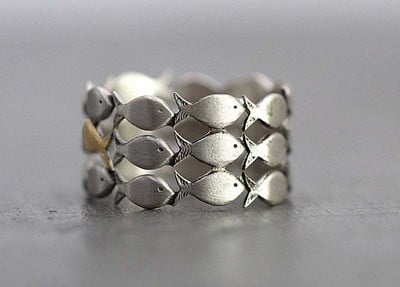 SUCEE mélytengeri tintahal polip gyűrű gótikus punk punk titán acélötvözet nyitott, állítható Wen gyűrű női ékszer nagykereskedés v