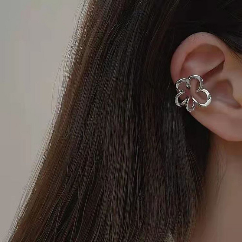 Clip pentru ureche la modă franceză, auriu, argintiu, metal, geometric, neregulat, pentru ureche, accesorii de bijuterii de modă pentru femei