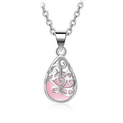 Prabangaus rašto mėnesienos opalinių papuošalų rinkinys moterims Tuščiaviduriai vestuviniai papuošalai, karoliai, auskarai, priedai Valentino dienos dovana