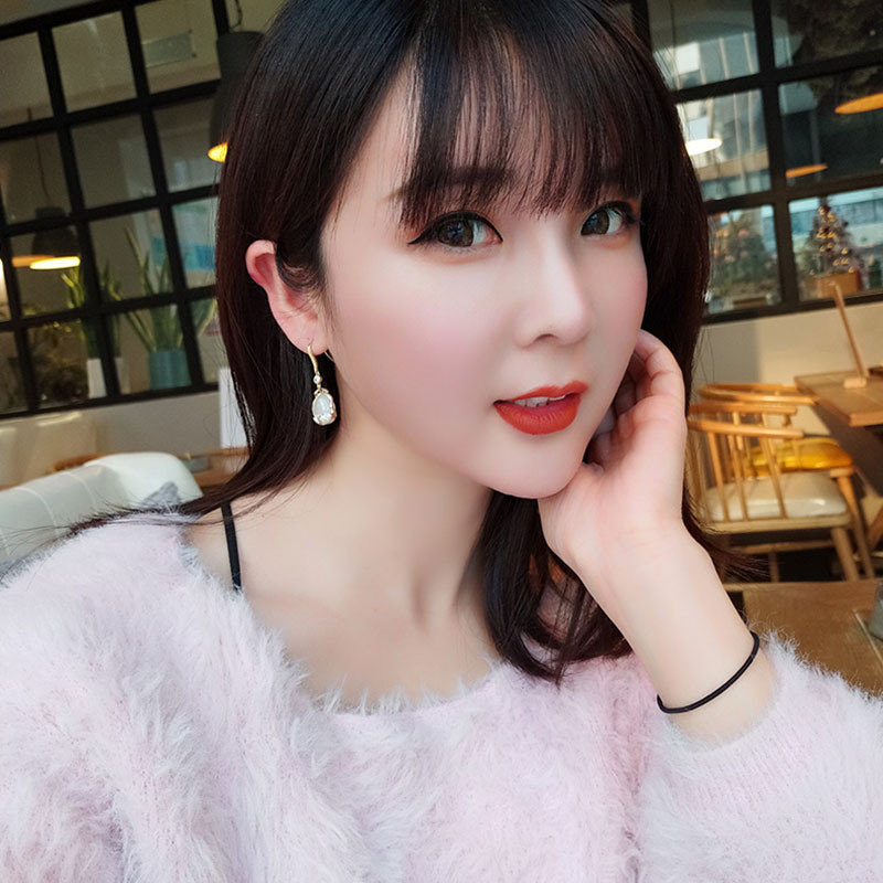 Luksuzne ženske umetnute cirkonske cvjetne naušnice s kukicama za uho Temperamentne ženske naušnice za vjenčanje mladenke Nakit Pokloni