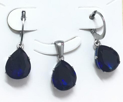 LUXUKISSKIDS Модни луксозни огърлици от неръждаема стомана с форма на капка вода Комплекти обеци за дами Индийски сватбени комплекти бижута