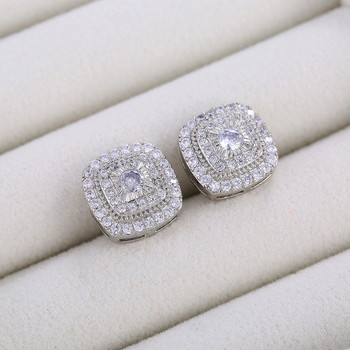 Σκουλαρίκια Huitan Brilliant Cubic Zirconia Stud για Πριγκίπισσα σε τετράγωνο σχήμα Ευέλικτο στυλ Φανταστικό δώρο Γυναικεία σκουλαρίκια Κλασικά κοσμήματα