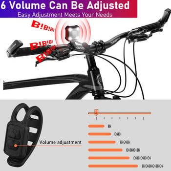 Elecpow Ποδήλατο Κόρνα Προβολείς Αδιάβροχο USB φόρτισης Νυχτερινή οδήγηση Δυνατό φως ποδηλάτου 140dB Κουδούνι συναγερμού ασφαλείας 6 έντασης