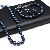 8-9 mm set prirodnih slatkovodnih bisera, elastičnost u obliku krumpira, narukvica s perlama, ogrlica, naušnice, dodaci za vjenčanje