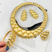 Módne dámske pozlátené prstene, náramok, africké náušnice, sady šperkov, svadobný náhrdelník, taliansky prívesok, dubajský prívesok, darček, párty