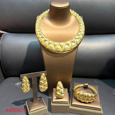 Módne dámske pozlátené prstene, náramok, africké náušnice, sady šperkov, svadobný náhrdelník, taliansky prívesok, dubajský prívesok, darček, párty