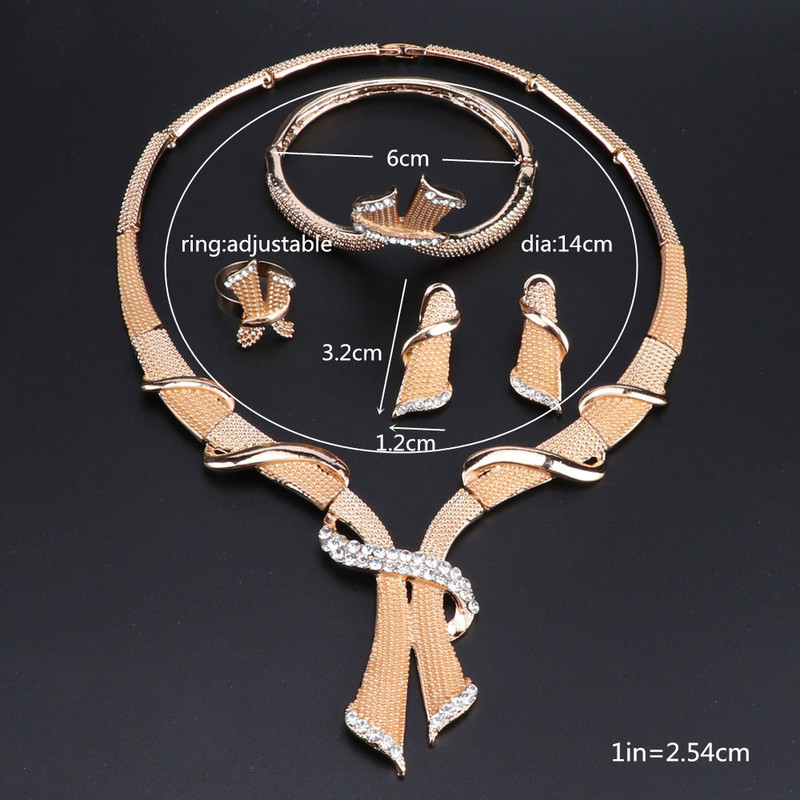 Dubajaus sidabro spalvos krištolo papuošalų rinkiniai Didmeninė prekyba vestuviniais aksesuarais Nigerijos vestuvių karoliai auskarai Bijoux Femme papuošalų rinkinys