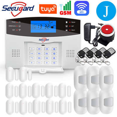 Bezdrôtový GSM domáci bezpečnostný alarm s LCD obrazovkou 433MHz, bezdrôtový káblový detektor vlámania, inteligentné ovládanie pomocou aplikácie Alexa