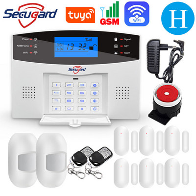 Bezdrôtový GSM domáci bezpečnostný alarm s LCD obrazovkou 433MHz, bezdrôtový káblový detektor vlámania, inteligentné ovládanie pomocou aplikácie Alexa