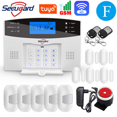 Bezdrôtový GSM domáci bezpečnostný alarm s LCD obrazovkou 433MHz, bezdrôtový káblový detektor vlámania, inteligentné ovládanie pomocou aplikácie Alexa