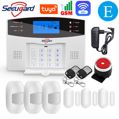 Bezdrôtový GSM domáci bezpečnostný alarm s LCD obrazovkou 433MHz, bezdrôtový káblový detektor vlámania, inteligentné ovládanie pomocou aplikácie Alexa