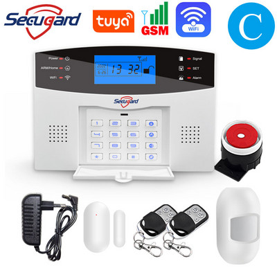 Bezdrôtový GSM domáci bezpečnostný alarm s LCD obrazovkou 433MHz, bezdrôtový káblový detektor vlámania, inteligentné ovládanie pomocou aplikácie Alexa