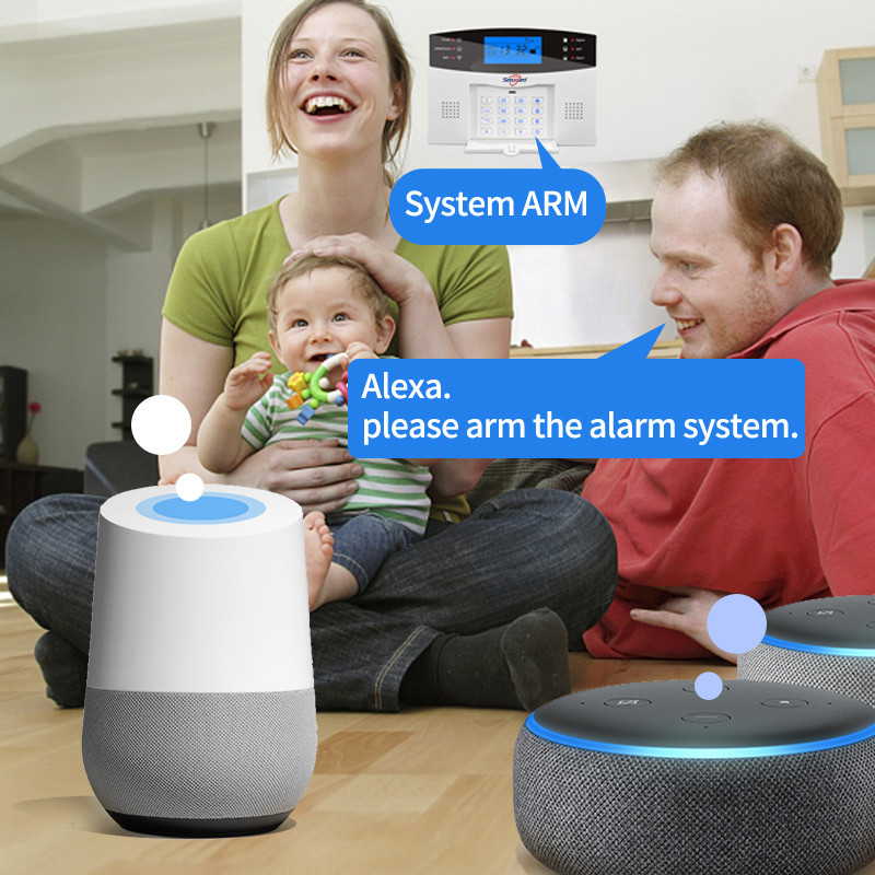 WiFi GSM kućni sigurnosni alarmni sustav LCD zaslon 433MHz bežični žičani detektor kuće Provalnik Host Tuya Smart APP Control Alexa